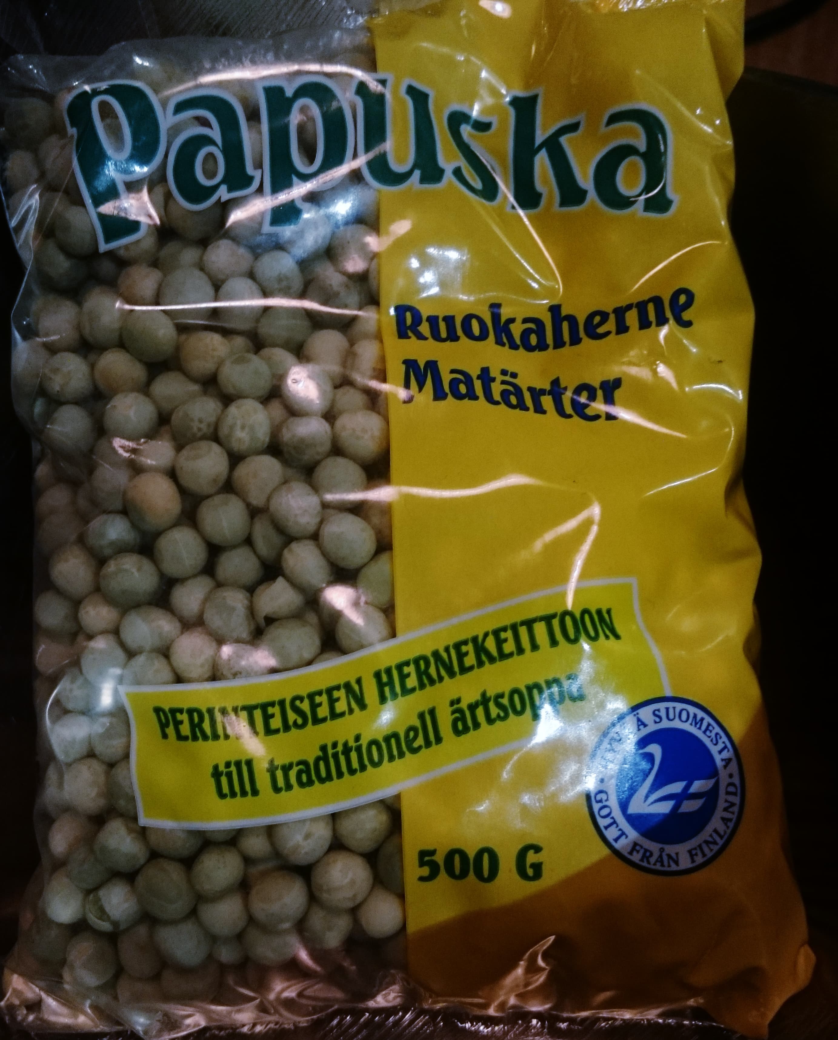 Ärtsoppa på torkade gröna ärtor